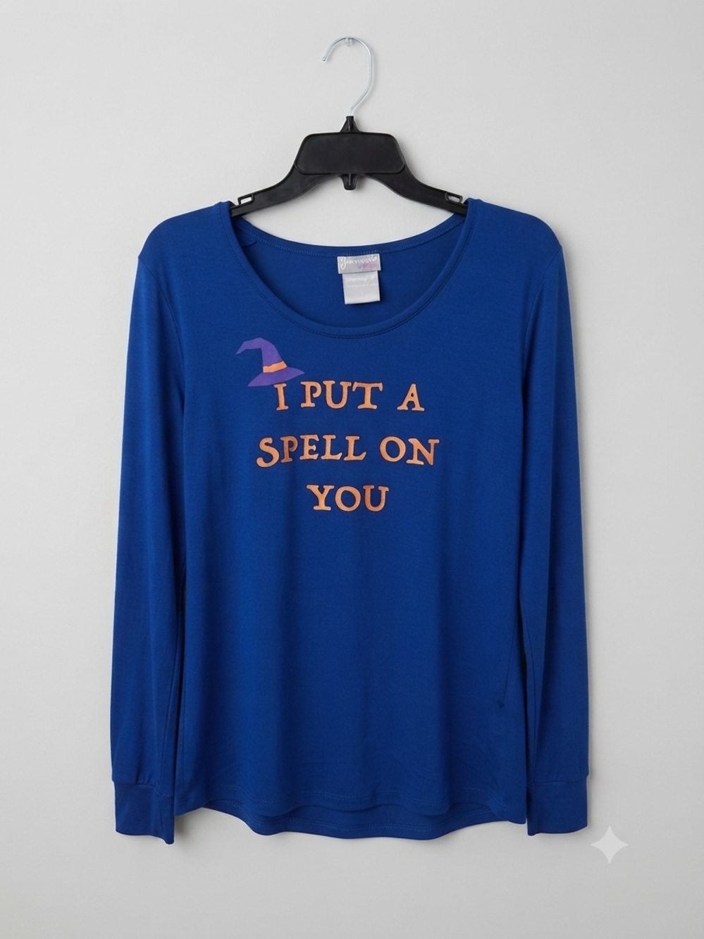 Jammies by HipStyle "I Put A Spell On You" Witch Halloween Long Sleeve Top L